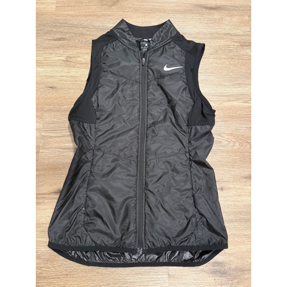Nike Running Aerolayer Vest Womens XS Quilted Insulated Full Zip lightweight